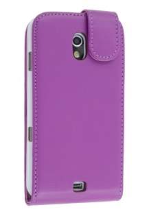 Samsung I9250 Google Galaxy Nexus Synthetic Leather Flip Case - Purple