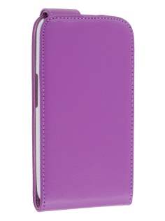 Samsung I9250 Google Galaxy Nexus Synthetic Leather Flip Case - Purple