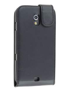 Samsung I9250 Google Galaxy Nexus Synthetic Leather Flip Case - Black
