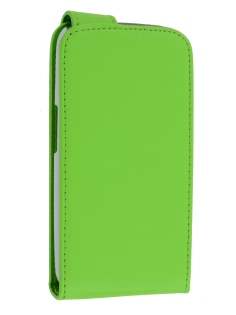 Samsung I9250 Google Galaxy Nexus Synthetic Leather Flip Case - Lime Green