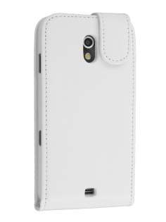 Samsung I9250 Google Galaxy Nexus Synthetic Leather Flip Case - Pearl White