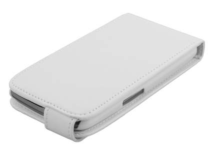 Samsung I9250 Google Galaxy Nexus Synthetic Leather Flip Case - Pearl White