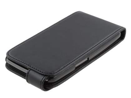Samsung I9250 Google Galaxy Nexus Synthetic Leather Flip Case - Black