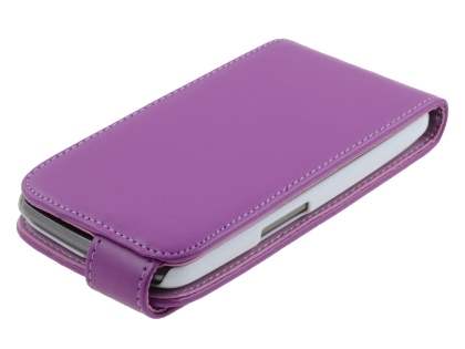 Samsung I9250 Google Galaxy Nexus Synthetic Leather Flip Case - Purple