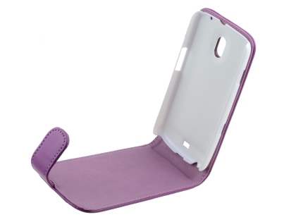 Samsung I9250 Google Galaxy Nexus Synthetic Leather Flip Case - Purple
