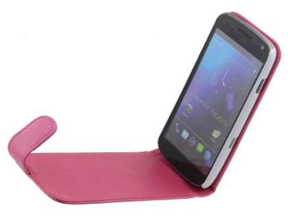 Samsung I9250 Google Galaxy Nexus Synthetic Leather Flip Case - Pink