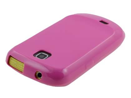 Samsung S5570 Galaxy Mini Frosted Colour TPU Gel Case - Pink