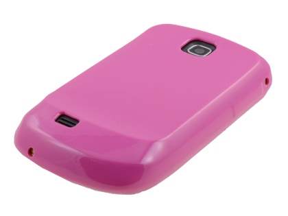 Samsung S5570 Galaxy Mini Frosted Colour TPU Gel Case - Pink