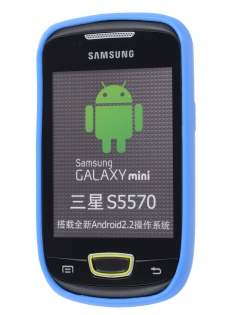 Samsung S5570 Galaxy Mini Frosted Colour TPU Gel Case - Blue