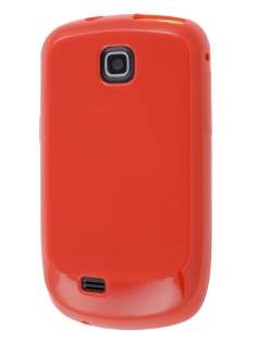 Samsung S5570 Galaxy Mini Frosted Colour TPU Gel Case - Red