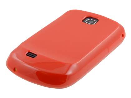 Samsung S5570 Galaxy Mini Frosted Colour TPU Gel Case - Red