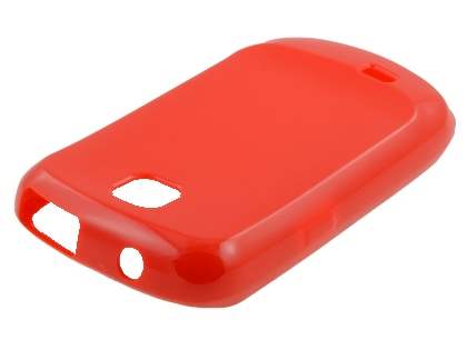 Samsung S5570 Galaxy Mini Frosted Colour TPU Gel Case - Red