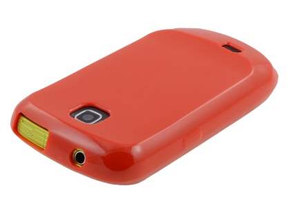 Samsung S5570 Galaxy Mini Frosted Colour TPU Gel Case - Red