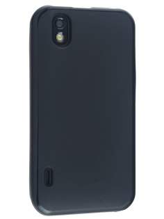 LG Optimus Black P970 Frosted Colour TPU Gel Case - Black
