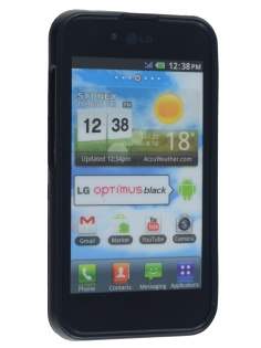 LG Optimus Black P970 Frosted Colour TPU Gel Case - Black