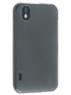 LG Optimus Black P970 Frosted Colour TPU Gel Case - Grey/Frosted Grey