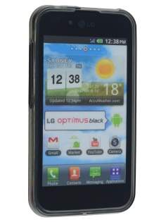 LG Optimus Black P970 Frosted Colour TPU Gel Case - Grey/Frosted Grey