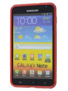Samsung I9220 Galaxy Note Wave Case - Red/Frosted Red