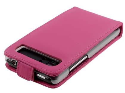 HTC Velocity 4G Genuine Leather Flip Case - Pink