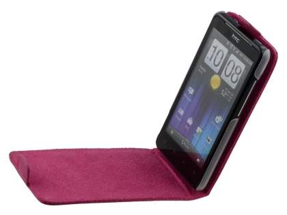 HTC Velocity 4G Genuine Leather Flip Case - Pink