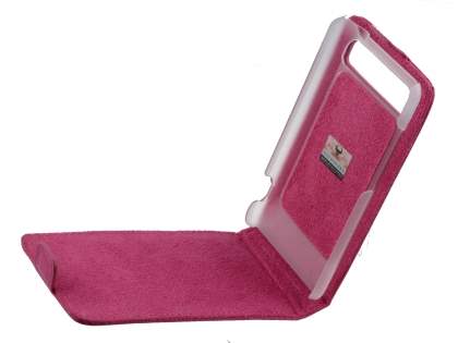 HTC Velocity 4G Genuine Leather Flip Case - Pink