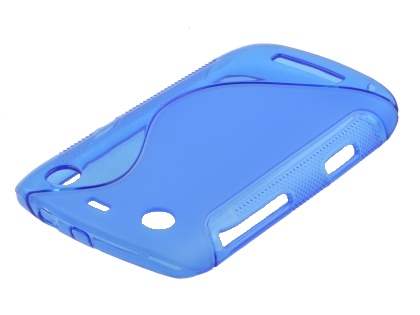 BlackBerry Curve 9360 Wave Case - Frosted Ocean Blue/Ocean Blue