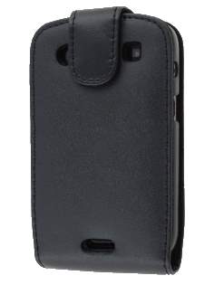 BlackBerry Bold 9900 Genuine Leather Flip Case - Black