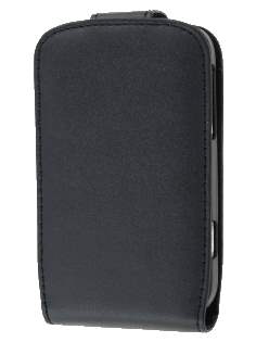 BlackBerry Bold 9900 Genuine Leather Flip Case - Black