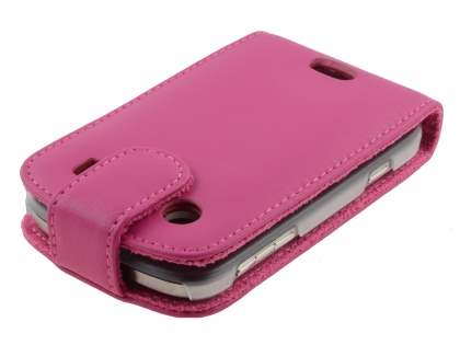 BlackBerry Bold 9900 Genuine Leather Flip Case - Pink