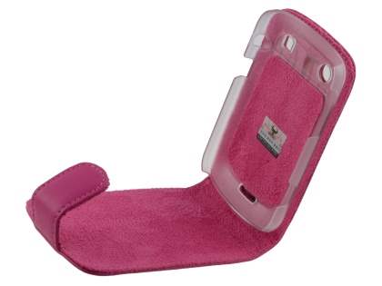 BlackBerry Bold 9900 Genuine Leather Flip Case - Pink
