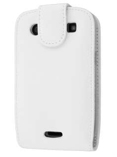 BlackBerry Bold 9900 Genuine Leather Flip Case - White
