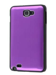 Samsung I9220 Galaxy Note Brushed Aluminium Case - Purple Hard Case