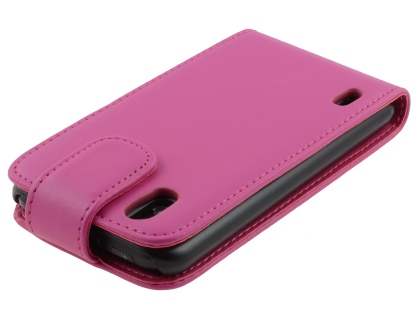 LG Optimus Black P970 Synthetic Leather Flip Case - Pink