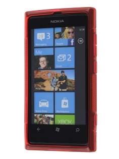 Nokia Lumia 800 Wave Case - Frosted Red/Red