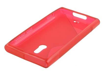 Nokia Lumia 800 Wave Case - Frosted Red/Red