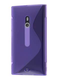 Nokia Lumia 800 Wave Case - Purple/Frosted Purple Soft Cover