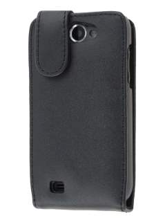 Samsung Galaxy W I8150 Genuine Leather Flip Case - Black Samsung Galaxy W I8150 Genuine Leather Flip Case - Black