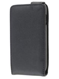 Samsung Galaxy W I8150 Genuine Leather Flip Case - Black