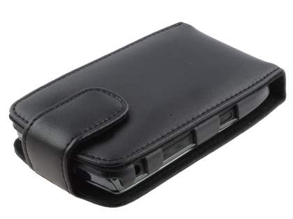 BlackBerry Torch 9810/9800 Genuine Leather Flip Case - Black
