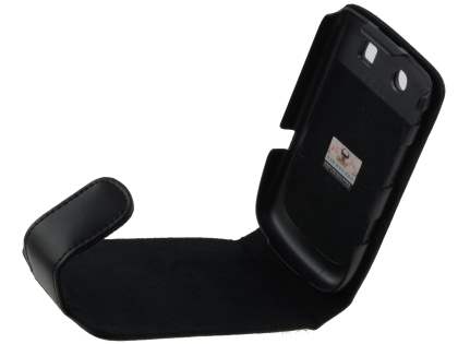 BlackBerry Torch 9810/9800 Genuine Leather Flip Case - Black