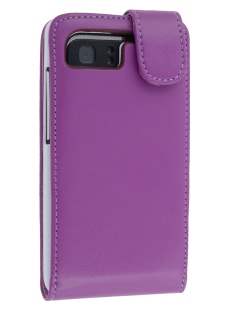 HTC Velocity 4G Synthetic Leather Flip Case - Purple
