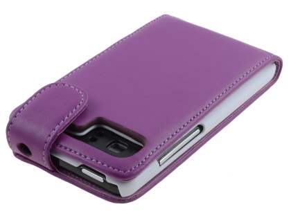HTC Velocity 4G Synthetic Leather Flip Case - Purple