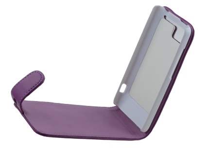 HTC Velocity 4G Synthetic Leather Flip Case - Purple