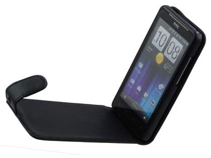 HTC Velocity 4G Synthetic Leather Flip Case - Black