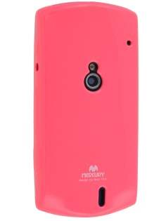 Mercury Goospery Glossy Gel Case for Sony Ericsson Xperia neo MT15i - Hot Pink
