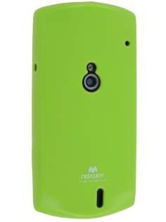 Mercury Goospery Glossy Gel Case for Sony Ericsson Xperia neo MT15i - Lime Green