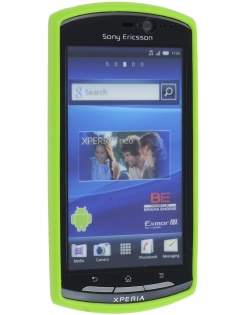 Mercury Goospery Glossy Gel Case for Sony Ericsson Xperia neo MT15i - Lime Green