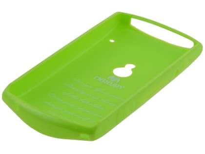 Mercury Goospery Glossy Gel Case for Sony Ericsson Xperia neo MT15i - Lime Green