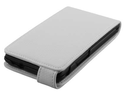 Synthetic Snakeskin Leather Flip Case for Samsung I9100 Galaxy S2 - White
