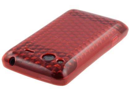 HTC Salsa TPU Gel Case - Diamond Red